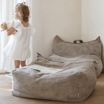 Kids Concept - Bean Bag, Grey Brown - Swanky Boutique Malta 