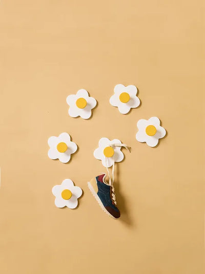 Kids Concept Hook flower white 3 pcs - Swanky Boutique Malta