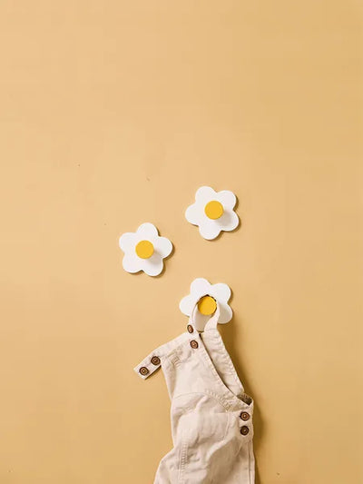 Kids Concept Hook flower white 3 pcs - Swanky Boutique Malta