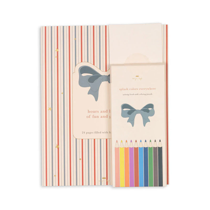 Konges Sloejd- Activity Book With Colour Pencils - Multi- Swanky Boutique Malta.