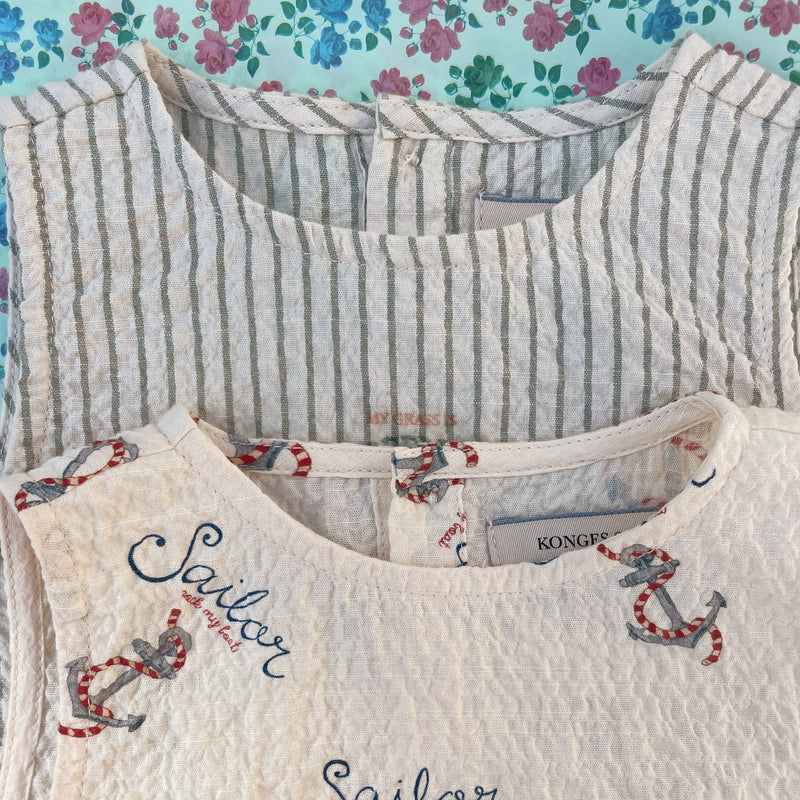 Konges Sloejd- Baby Romper Stripe Blue- Swanky Boutique Malta