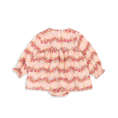 Konges Sloejd Bella Frill Romper Floria Pink - Swanky Boutique 