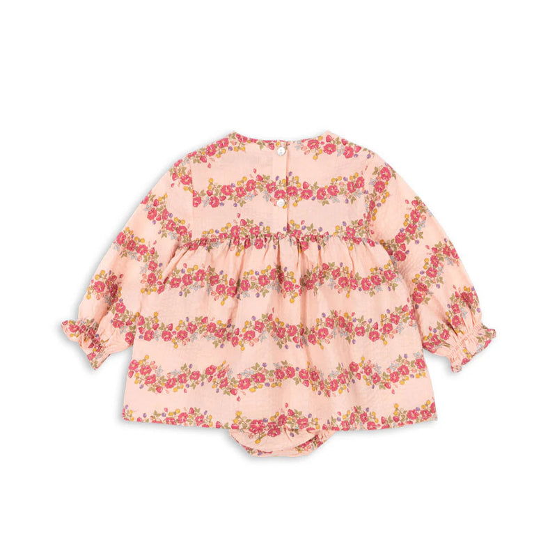 Konges Sloejd Bella Frill Romper Floria Pink - Swanky Boutique 