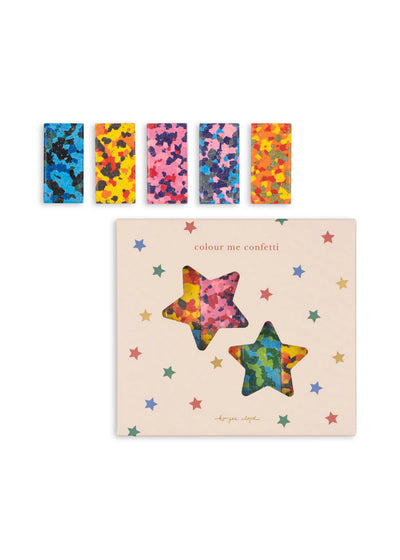 Konges Sloejd Confetti Crayons - Multi Star Swanky Boutique Malta