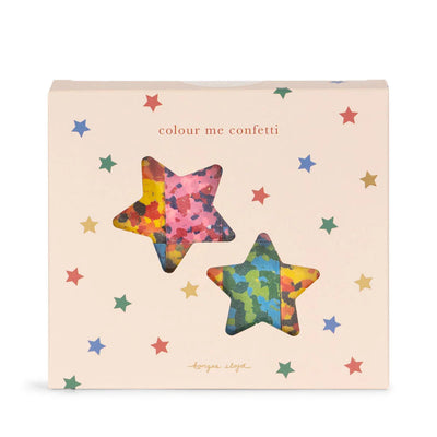 Konges Sloejd Confetti Crayons - Multi Star Swanky Boutique Malta