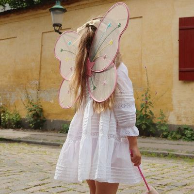 Konges Sloejd- Fairy Wings & Wand Costume - Evening Sand, Rainbow -Swanky Boutique Malta 