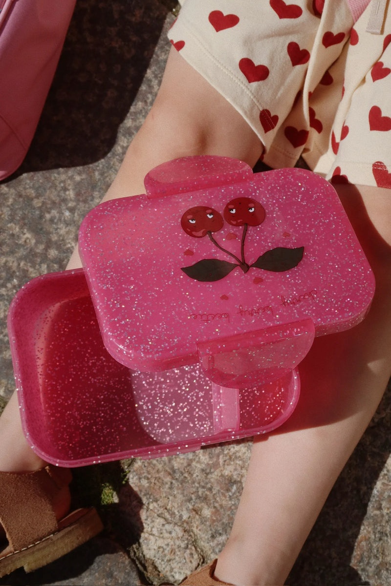 Konges Sloejd Lunch Box Glitter Cherry Glitter - Swanky Boutique Malta
