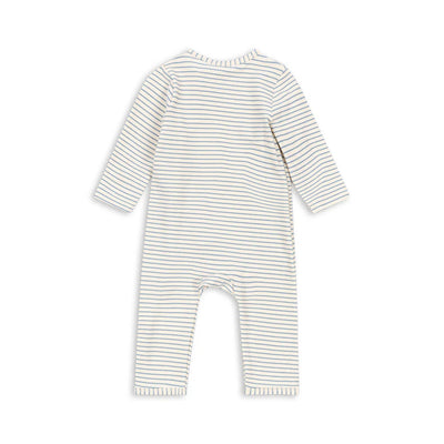 Konges Slojd-BASIC NEWBORN ONESIE Stripe Blue-Swanky Boutique Malta 