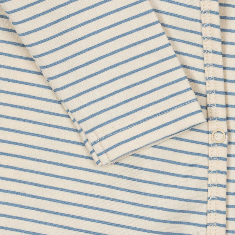 Konges Slojd-BASIC NEWBORN ONESIE Stripe Blue-Swanky Boutique Malta 