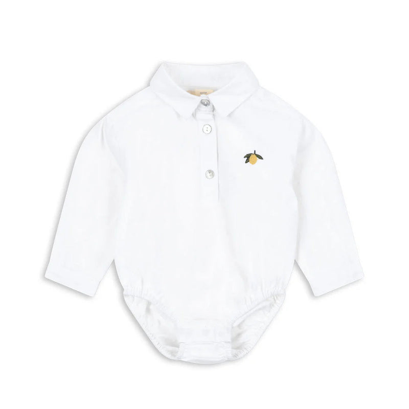 Konges Slojd - Baby Shirt, Long Sleeved - Optic White - Swanky Boutique Malta 