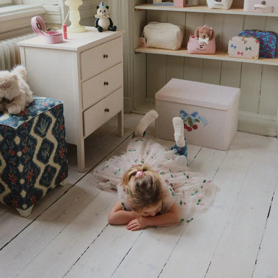 Konges Slojd - Big Storage Basket- Cherry Bow - Swanky Boutique Malta 