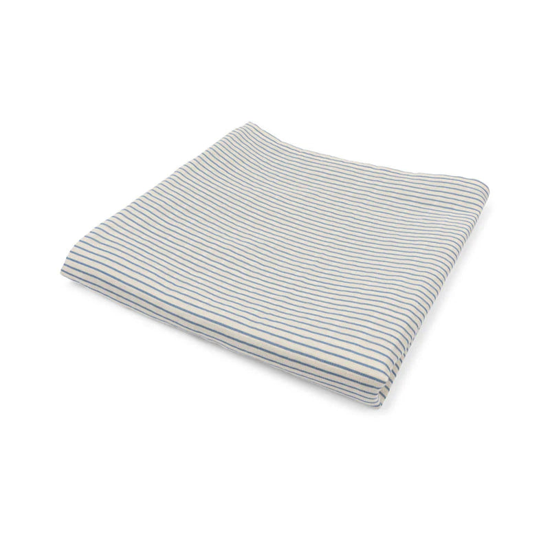 Konges Slojd-Big, Muslin Swaddle - Stripe Blue-Swanky Boutique Malta 