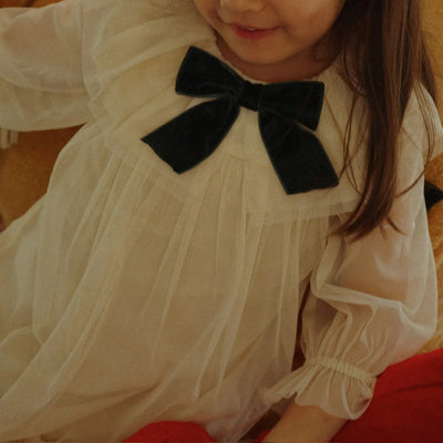 Konges Slojd - Bow Dress - Parchment - Swanky Boutique Malta 