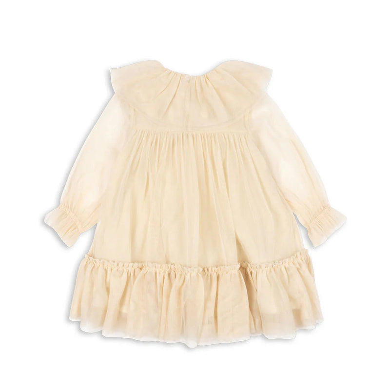 Konges Slojd - Bow Dress - Parchment - Swanky Boutique Malta 