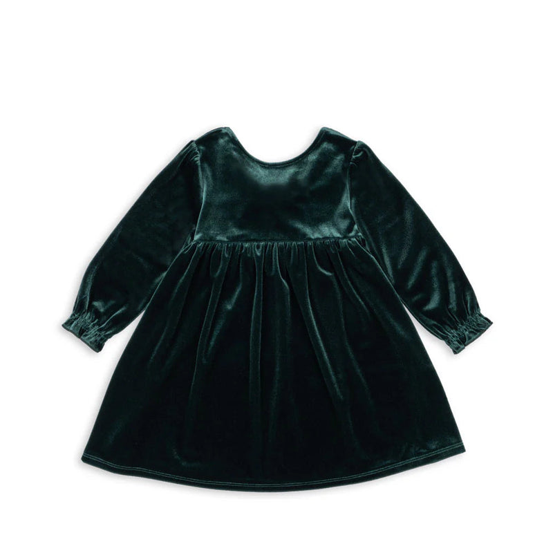 Konges Slojd - Bow Dress Gia - Pine Grove - Swanky Boutique Malta 