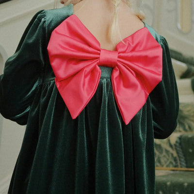 Konges Slojd - Bow Dress Gia - Pine Grove - Swanky Boutique Malta 