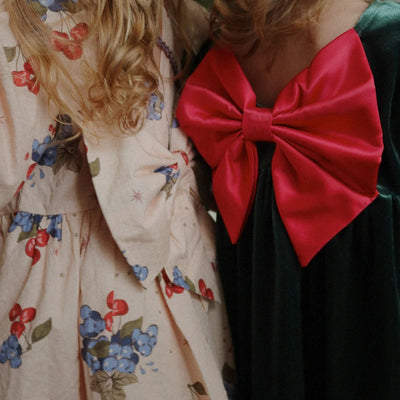 Konges Slojd - Bow Dress Gia - Pine Grove - Swanky Boutique Malta 