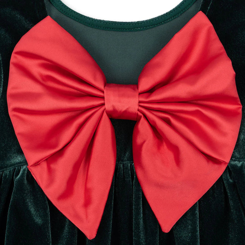 Konges Slojd - Bow Dress Gia - Pine Grove - Swanky Boutique Malta 