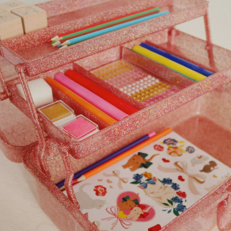 Konges Slojd-Creative Art Caddy - Glitter Rose-Swanky Boutique Malta