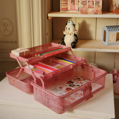 Konges Slojd-Creative Art Caddy - Glitter Rose-Swanky Boutique Malta