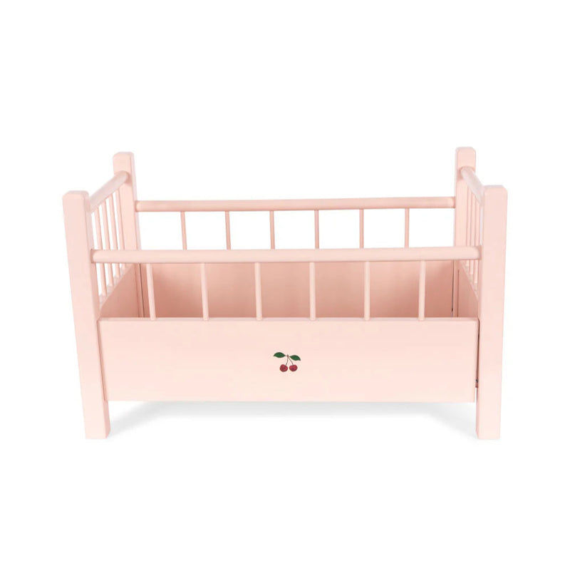 Konges Slojd-Doll Bed, Wooden - Pink-Swanky Boutique Malta 