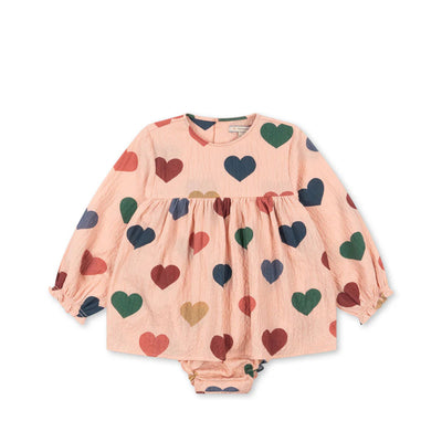 Konges Slojd-Elin Romper - Coeur Rose Colore-Swanky Boutique Malta 