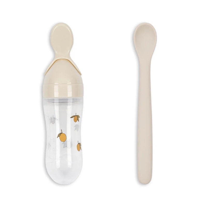 Konges Slojd-Food Feeding Set - Lemon-Swanky Boutique Malta 