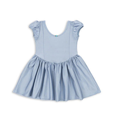 Konges Slojd-Mousse Puff Dress - Zen Blue-Swanky Boutique Malta 