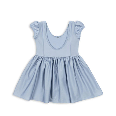 Konges Slojd-Mousse Puff Dress - Zen Blue-Swanky Boutique Malta 