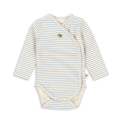 Konges Slojd-Newborn Body Suit - Stripe Blue-Swanky Boutique Malta 