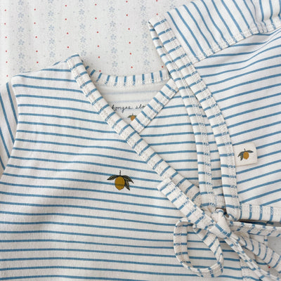 Konges Slojd-Newborn Body Suit - Stripe Blue-Swanky Boutique Malta 