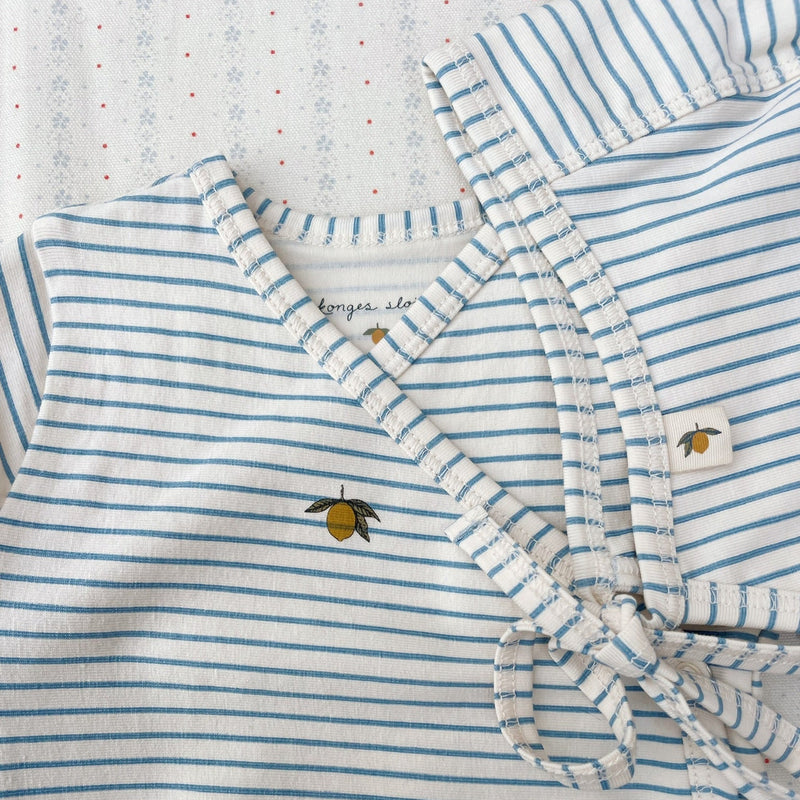 Konges Slojd-Newborn Body Suit - Stripe Blue-Swanky Boutique Malta 