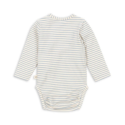 Konges Slojd-Newborn Body Suit - Stripe Blue-Swanky Boutique Malta 