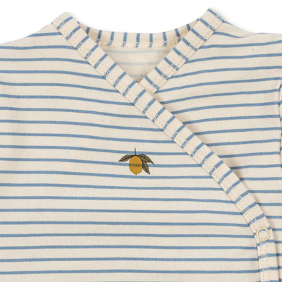 Konges Slojd-Newborn Body Suit - Stripe Blue-Swanky Boutique Malta 