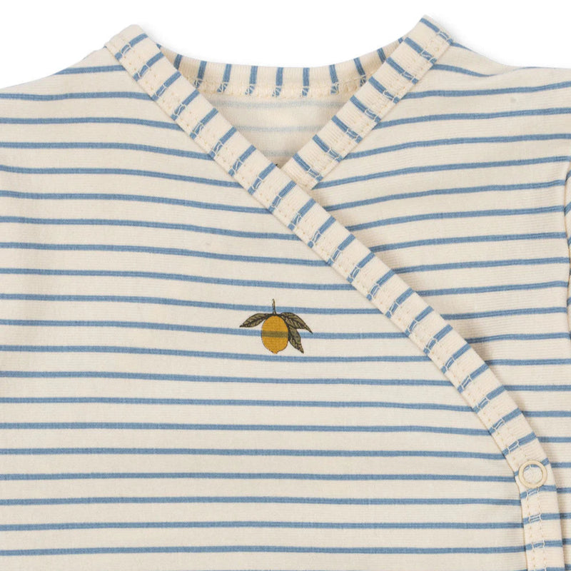 Konges Slojd-Newborn Body Suit - Stripe Blue-Swanky Boutique Malta 
