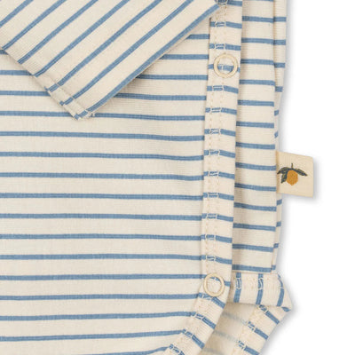 Konges Slojd-Newborn Body Suit - Stripe Blue-Swanky Boutique Malta 