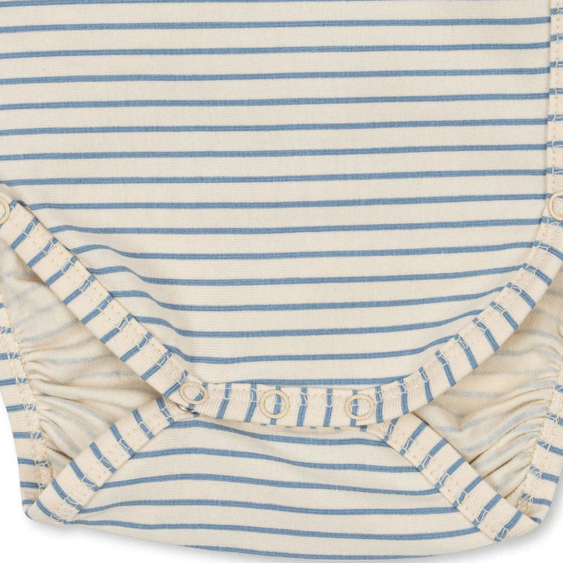 Konges Slojd-Newborn Body Suit - Stripe Blue-Swanky Boutique Malta 