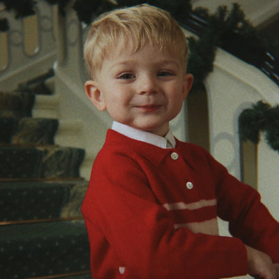 Konges Slojd - Polo Shirt, Long Sleeved - Basi Red - Swanky Boutique Malta 
