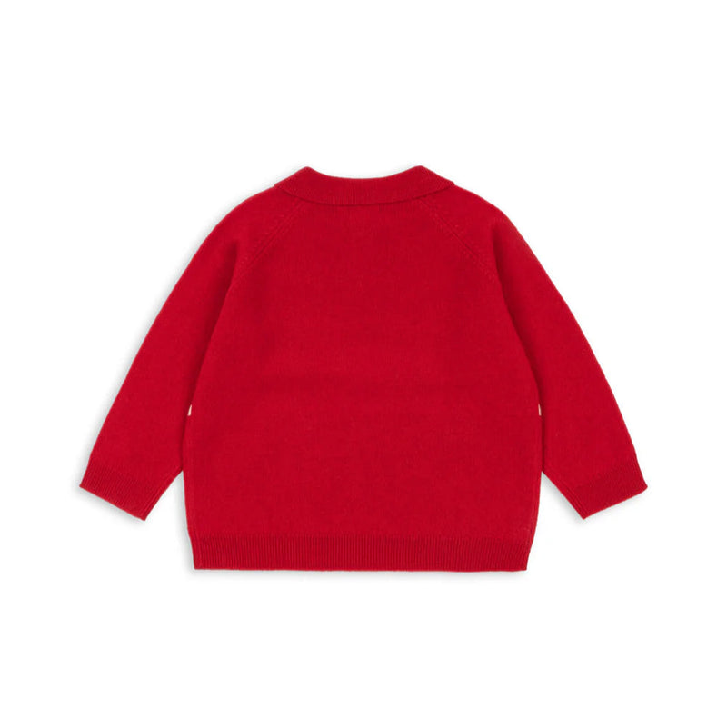 Konges Slojd - Polo Shirt, Long Sleeved - Basi Red - Swanky Boutique Malta 
