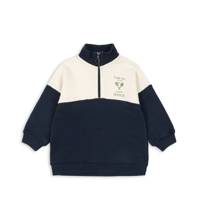 Konges Slojd-Sweatshirt Half Zip - Total Eclipse-Swanky Boutique Malta 