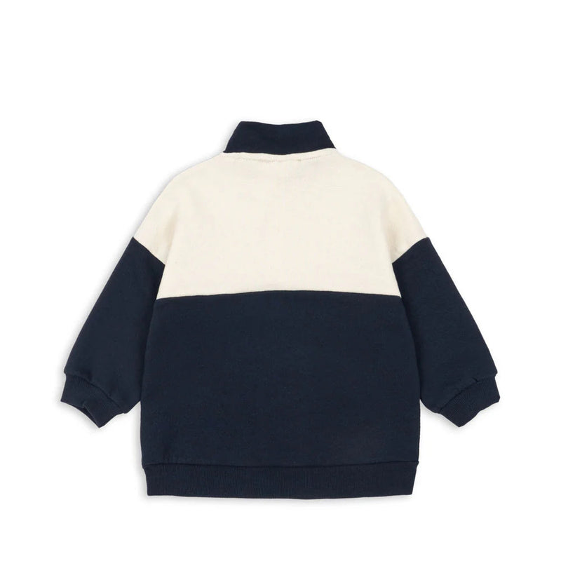 Konges Slojd-Sweatshirt Half Zip - Total Eclipse-Swanky Boutique Malta 