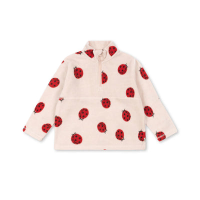 Konges Slojd-Sweatshirt Half Zip, Tavi Fleece - Ladybug-Swanky Boutique Malta 