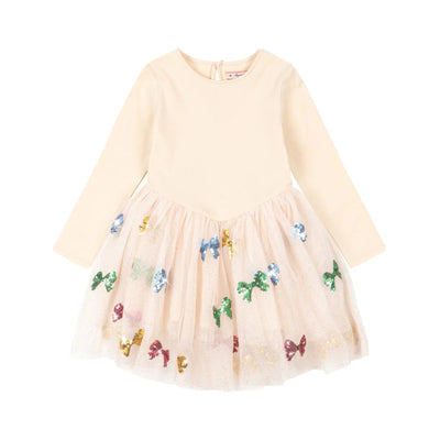 Konges Slojd-Yvonne Ballerina Dress - Bow Colore-Swanky Boutique Malta