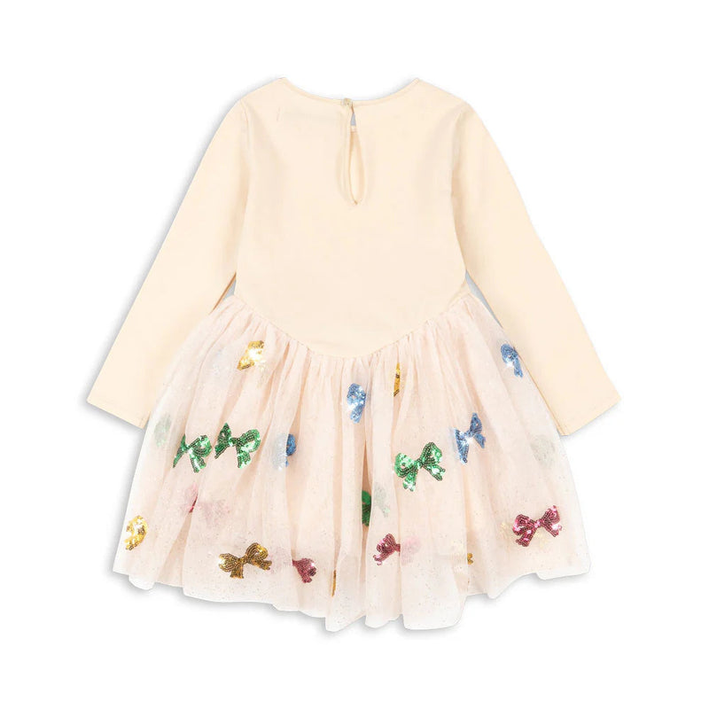 Konges Slojd-Yvonne Ballerina Dress - Bow Colore-Swanky Boutique Malta