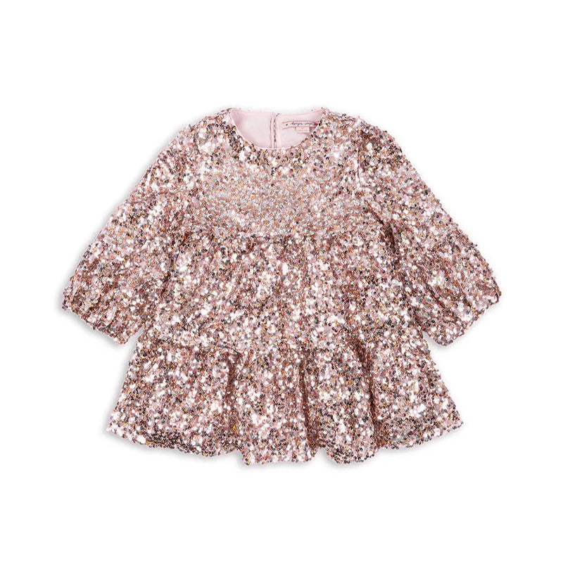 Konges Sloejd - Lila Sequins Dress Grey Rosa - Swanky Boutique
