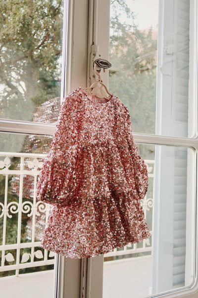 Konges Sloejd - Lila Sequins Dress Grey Rosa - Swanky Boutique