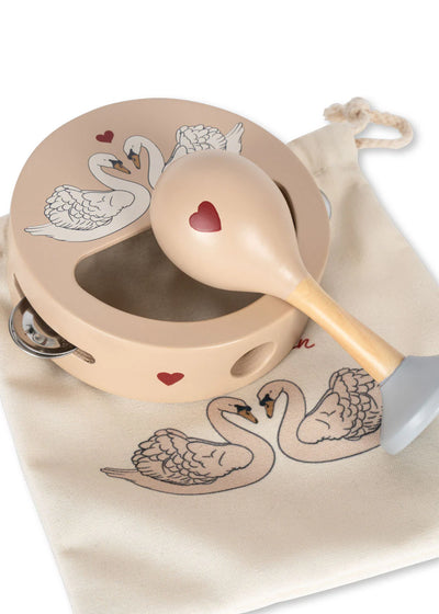 Konges Sloejd - wooden music set swan - Swanky Boutique