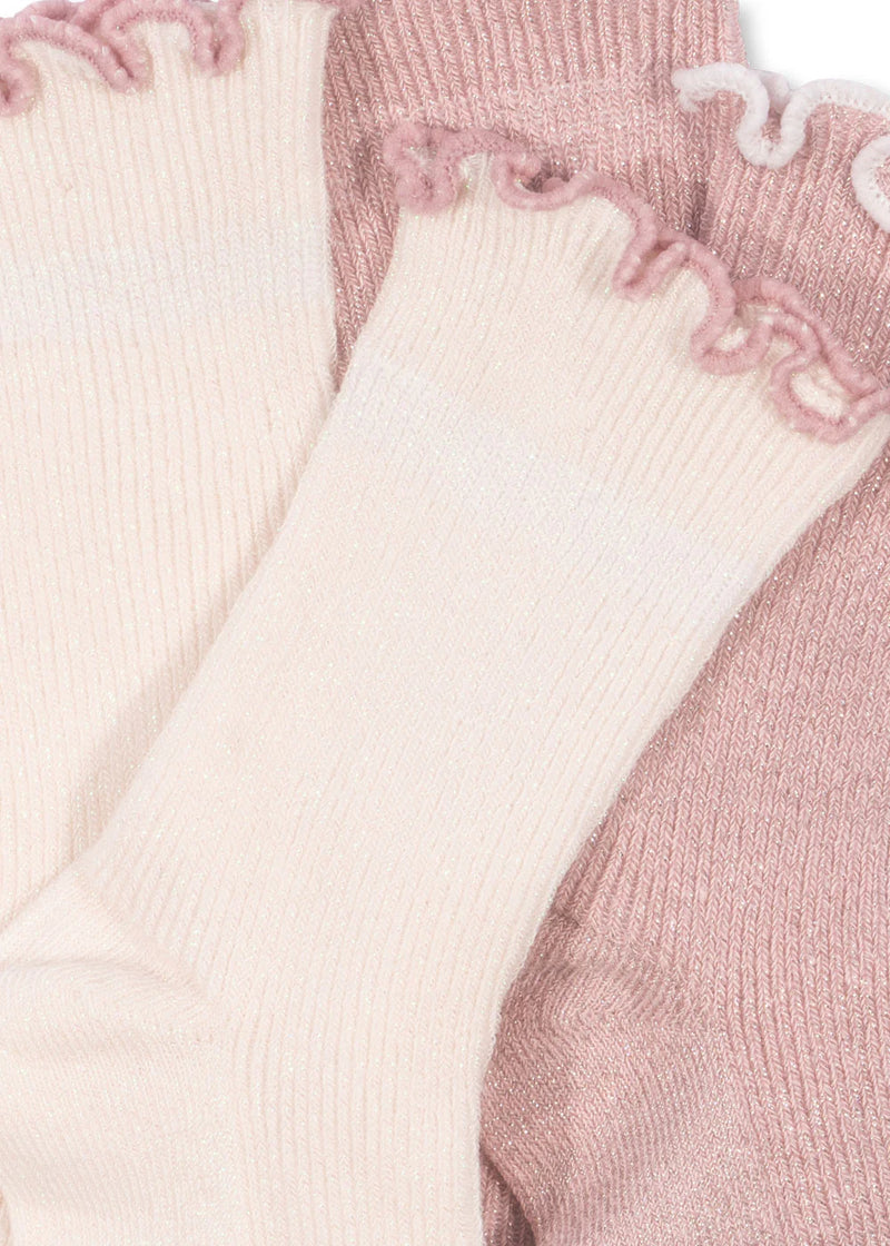 Konges Sloejd 2 PACK RIB FRILL SOCKS - Swanky Boutique Malta