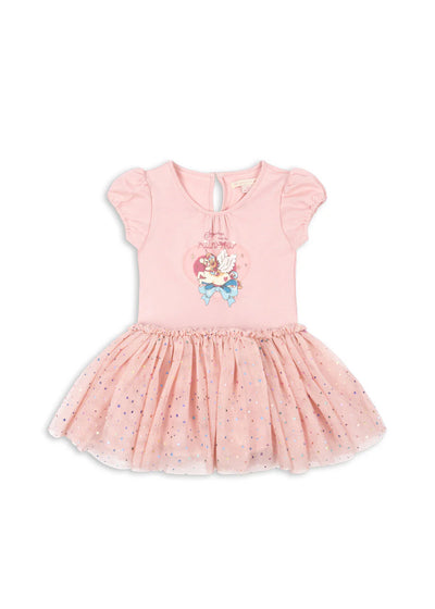 Ada Fairy Ballerina Glitter Dress, Fairy Etoile - Holographic Pink