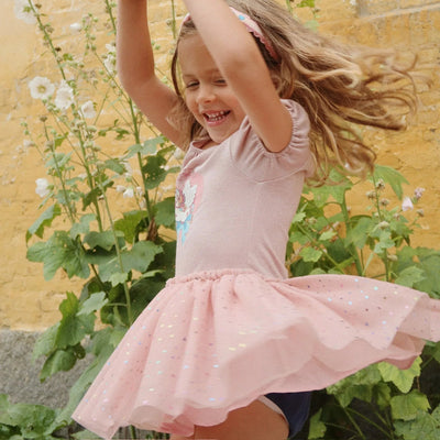 Konges Sloejd- Ada Fairy Ballerina Glitter Dress Fairy Etoile Holographic Pink -Swanky Boutique Malta